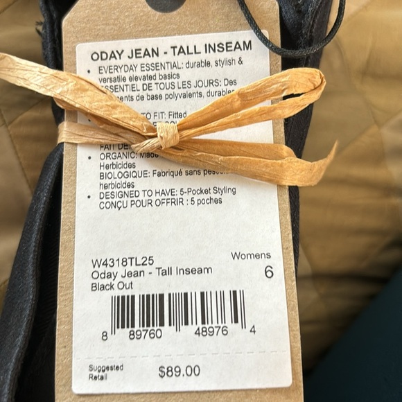 prAna Women's Oday Jean, Black Out, 6 Tall - Picture 7 of 7